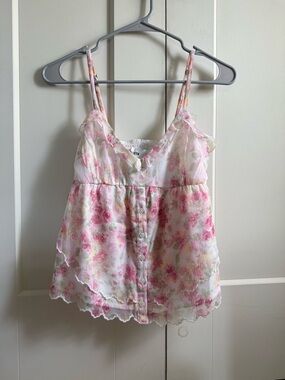 Hollister babydoll floral top